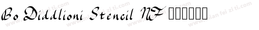 Bo Diddlioni Stencil NF字体转换